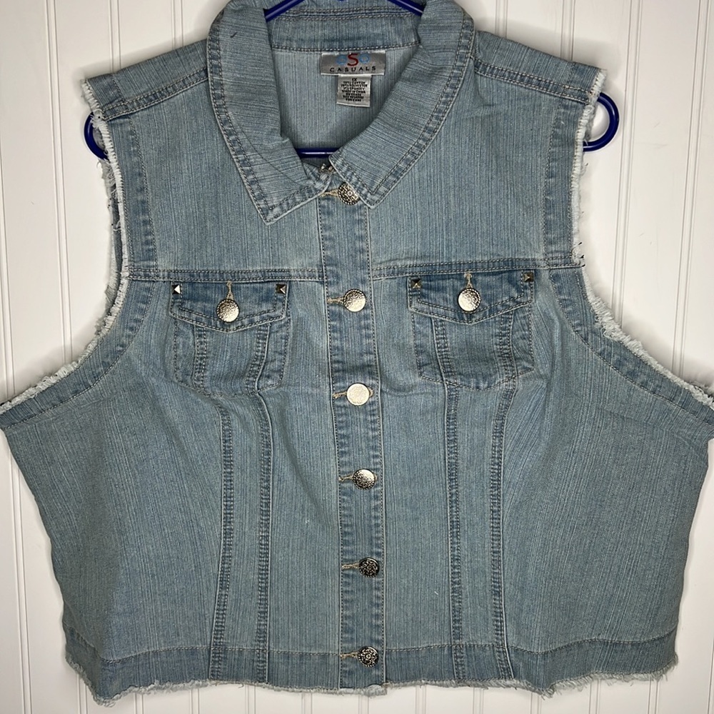 Denim Shirt Vest Size 1X